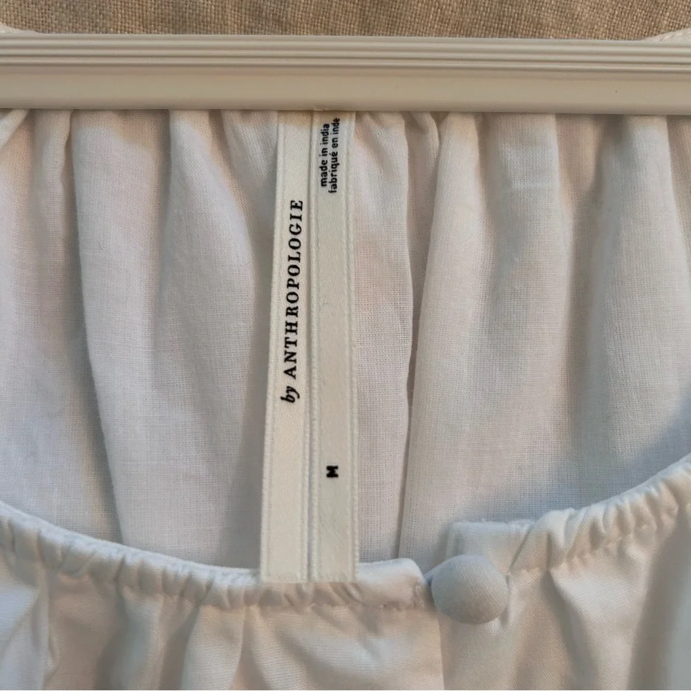 NWOT Anthropologie Puff Sleeve Cropped Blouse S-M